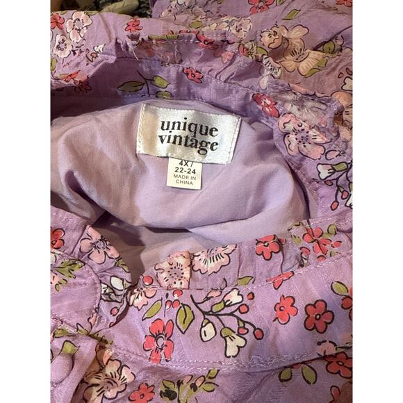 Unique Vintage Purple Floral Sweet Delight Prairie Dress 4X 22 24 NWOT - Picture 2 of 2